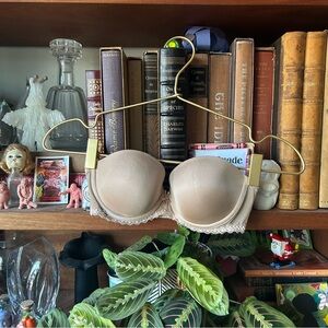 b.tempt’d Beige Strapless Lace Bra 30C